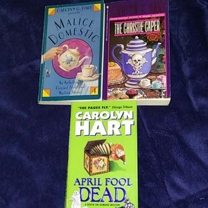 3 Carolyn Hart mystery paperback books